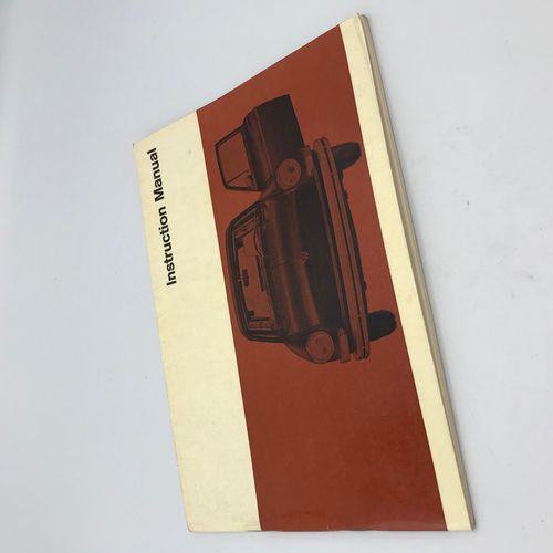 owner's manual 8/1969 ENGLISH issue
